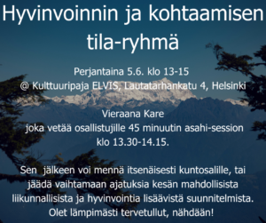 Hyvinvoinnin ja kohtaamisen tila-ryhmä: Asahi.