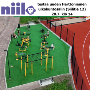 Niilo testaa Herttoniemen ulkokuntosalin