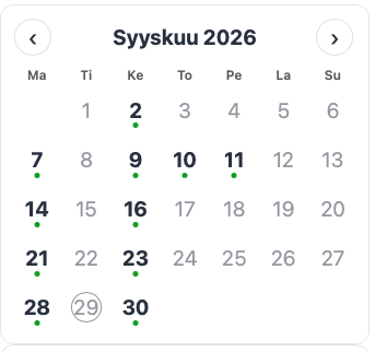 Tapahtumiin ja tiedotteisiin parannuksia